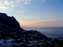 Our last Italian sunset, viewed from the top of Capri Island
